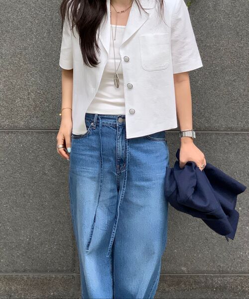 LINGSEOUL(リングソウル)の「linen half sleeve jacket-ivory(テーラードジャケット・レディース・その他・SMALL/MEDIUM)」の5枚目の写真