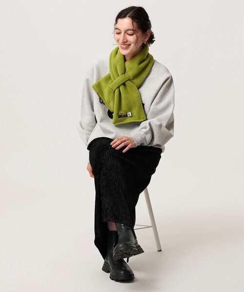 TWEED MILL(ツイードミル)の「<TWEEDMILL>フリース 2トーン マフラー(マフラー・レディース・ロイヤルブルー/ライム/ブラック・FREE)」の7枚目の写真