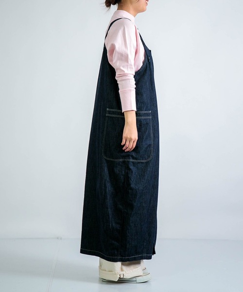 D.M.G.（ドミンゴ）の「[D.M.G / ディーエムジー] 6.5ozデニム ワークサロペットスカート（サロペット/オーバーオール・レディース・ワンウォッシュ・FREE）」の10枚目の写真