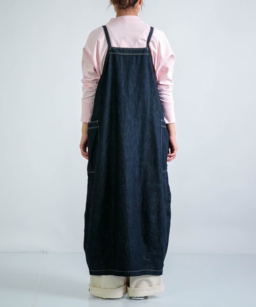 D.M.G.（ドミンゴ）の「[D.M.G / ディーエムジー] 6.5ozデニム ワークサロペットスカート（サロペット/オーバーオール・レディース・ワンウォッシュ・FREE）」の11枚目の写真
