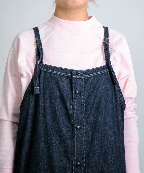 D.M.G.（ドミンゴ）の「[D.M.G / ディーエムジー] 6.5ozデニム ワークサロペットスカート（サロペット/オーバーオール・レディース・ワンウォッシュ・FREE）」の12枚目の写真