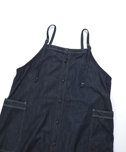 D.M.G.（ドミンゴ）の「[D.M.G / ディーエムジー] 6.5ozデニム ワークサロペットスカート（サロペット/オーバーオール・レディース・ワンウォッシュ・FREE）」の14枚目の写真