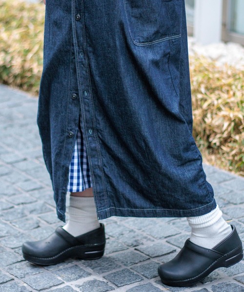 D.M.G.（ドミンゴ）の「[D.M.G / ディーエムジー] 6.5ozデニム ワークサロペットスカート（サロペット/オーバーオール・レディース・ワンウォッシュ・FREE）」の5枚目の写真