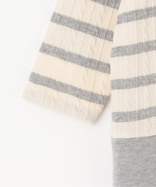 Sophie la girafe(ソフィーラジラフ)の「ジャカードボーダーセーラーカバーオール【日本製】(ロンパース・キッズ・グレー/ネイビー・70cm/80cm)」の8枚目の写真