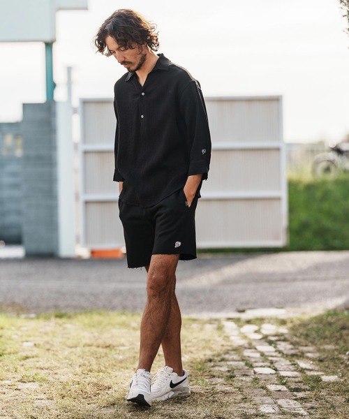 1minute 1second(ワンミニットワンセカンド)の「mhs2458-half sleeve linen like shirt シャツ(1M26H150)(シャツ/ブラウス・メンズ・ブラック/ネイビー/ホワイト・S/M/L/XL)」の18枚目の写真