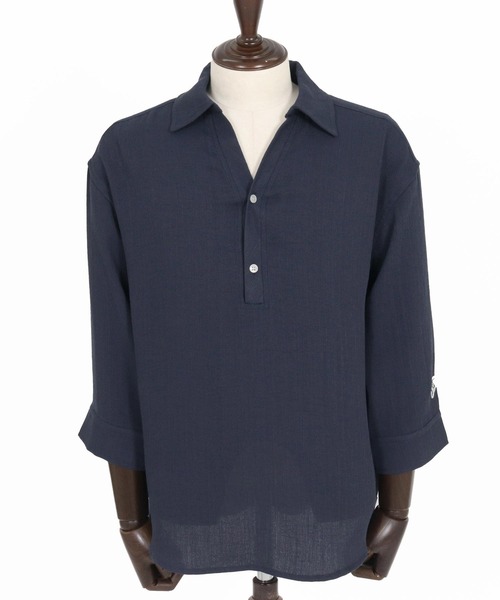 1minute 1second(ワンミニットワンセカンド)の「mhs2458-half sleeve linen like shirt シャツ(1M26H150)(シャツ/ブラウス・メンズ・ブラック/ネイビー/ホワイト・S/M/L/XL)」の21枚目の写真