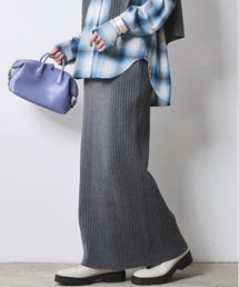 CHIC STYLE | ワイドリブニットタイトスカート＜大きいサイズ有＞シックスタイル(スカート)