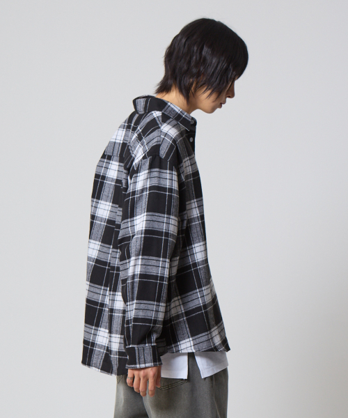 UNKNOWN PLANET（アンノウンプラネット）の「プラネット オーバーサイズ チェックシャツ ブラック（シャツ/ブラウス・レディース・その他・X-LARGE/MEDIUM/LARGE）」の11枚目の写真