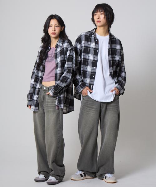 UNKNOWN PLANET（アンノウンプラネット）の「プラネット オーバーサイズ チェックシャツ ブラック（シャツ/ブラウス・レディース・その他・X-LARGE/MEDIUM/LARGE）」の12枚目の写真