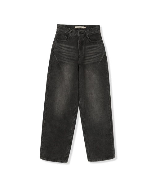 Vivacious(ビバシャス)の「Beads Baggy Denim Pants BLACK(デニムパンツ・レディース・ブラック・SMALL/MEDIUM/LARGE/X-LARGE)」の5枚目の写真