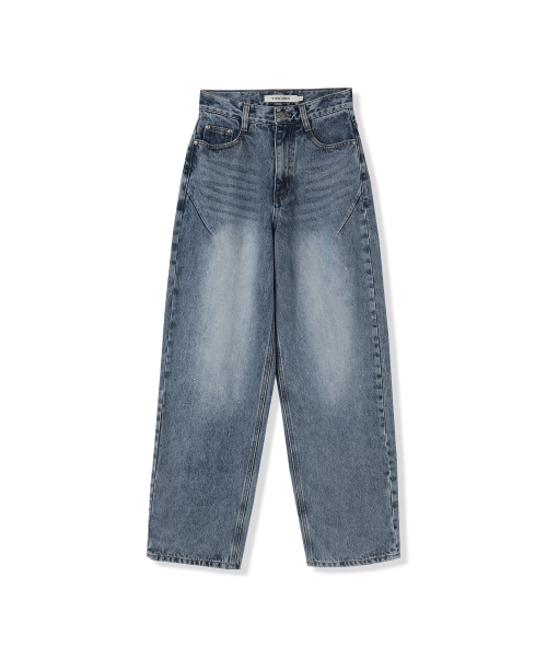 Vivacious(ビバシャス)の「Beads Baggy Denim Pants BLACK(デニムパンツ・レディース・ブラック・SMALL/MEDIUM/LARGE/X-LARGE)」の6枚目の写真