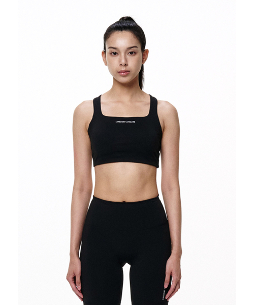 LIMELIGHT APPAREL(ライムライトアパレル)の「エースリットロゴスポーツブラUライン(ブラック/ホワイト)(チューブトップ・レディース・その他・LARGE/MEDIUM/SMALL)」の1枚目の写真