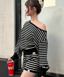 RAY CASSIN | ボーダーワンショルニット(ニット/セーター)