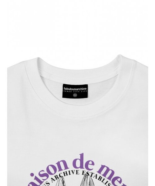 FABULOUS ARCHIVE(ファビュラスアーカイブ)の「ウィメンズ リリス リラックス クロップTシャツ ホワイトバイオレット(FCC2TS385W)(Tシャツ/カットソー・レディース・パープル・SMALL/MEDIUM)」の2枚目の写真