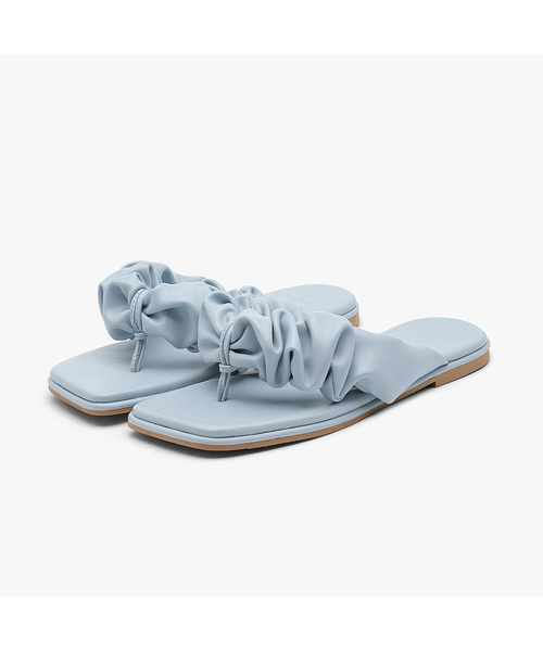 SAPPUN(サプン)の「Edbell トングサンダル スリッパ (1cm)(サンダル・レディース・シルバー/ホワイト/スカイブルー/ブラック/ブラウン/マスタード・23cm/23.5cm/24cm/24.5cm/25cm/22.5cm)」の1枚目の写真