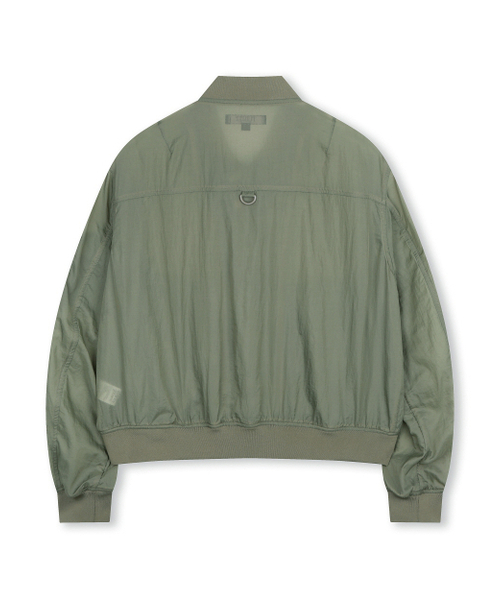 BESLOW(ビースロー)の「SHEER NYLON FLIGHT JACKET KHAKI GREY(ブルゾン・メンズ・その他・SMALL/MEDIUM/LARGE/X-LARGE)」の3枚目の写真