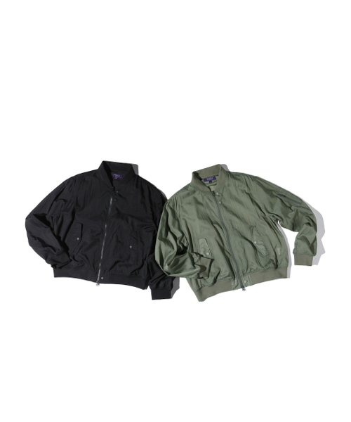 BESLOW(ビースロー)の「SHEER NYLON FLIGHT JACKET KHAKI GREY(ブルゾン・メンズ・その他・SMALL/MEDIUM/LARGE/X-LARGE)」の2枚目の写真