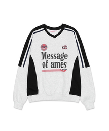 AMESWORLDWIDE | V NECK UNIFORM SWEATSHIRT GREY (AM2DFUM441A)(スウェット)