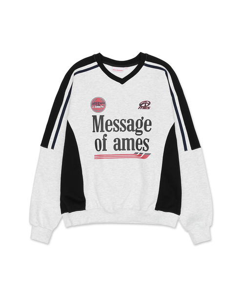 AMESWORLDWIDE(アメスワールドワイド)の「V NECK UNIFORM SWEATSHIRT GREY (AM2DFUM441A)(スウェット・レディース・その他・MEDIUM/LARGE)」の1枚目の写真