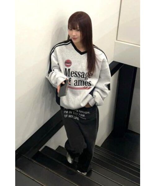 AMESWORLDWIDE（アメスワールドワイド）の「V NECK UNIFORM SWEATSHIRT GREY (AM2DFUM441A)（スウェット・レディース・その他・MEDIUM/LARGE）」の15枚目の写真