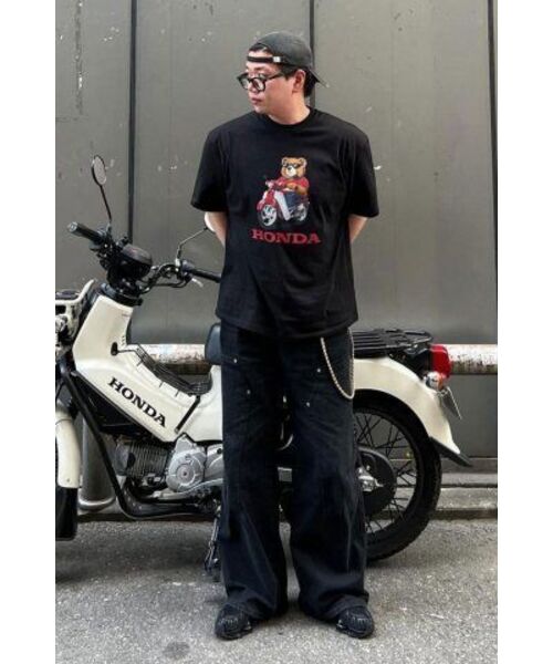 PHYPS MOTORCYCLE(フィップスモーターサイクル)の「Honda Bear T-shirt Black(Tシャツ/カットソー・レディース・その他・SMALL/MEDIUM/LARGE/X-LARGE/XX-LARGE)」の2枚目の写真
