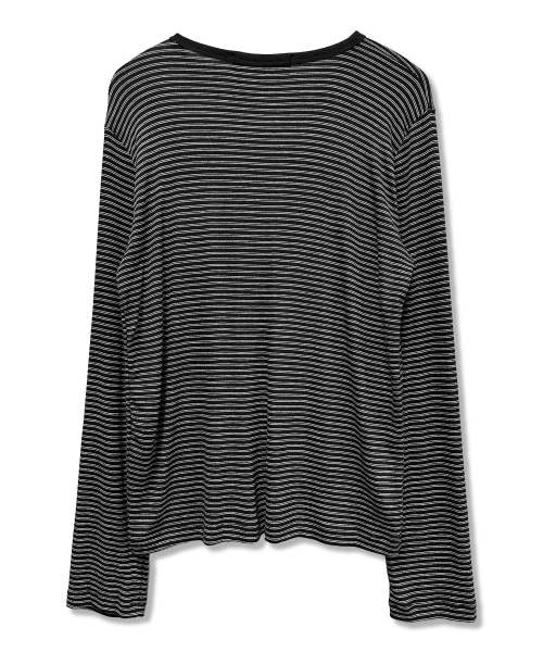 DAMISH（ダミシュ）の「ティンストライプシンボルロゴロングスリーブ_ブラック（Tシャツ/カットソー・レディース・ブラック・FREE）」の5枚目の写真