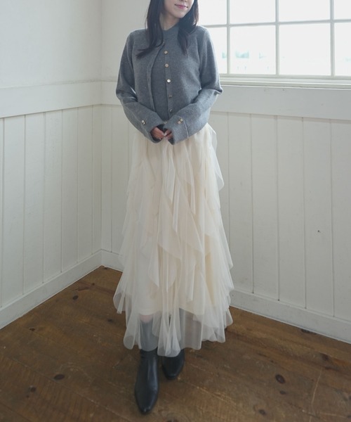 archives（アルシーヴ）の「金ボタンラメニットアンサンブル（アンサンブル・レディース・グレー/ワイン/アイボリー/ミント・MEDIUM）」の18枚目の写真