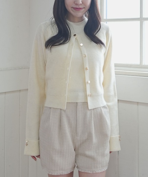 archives（アルシーヴ）の「金ボタンラメニットアンサンブル（アンサンブル・レディース・グレー/ワイン/アイボリー/ミント・MEDIUM）」の21枚目の写真