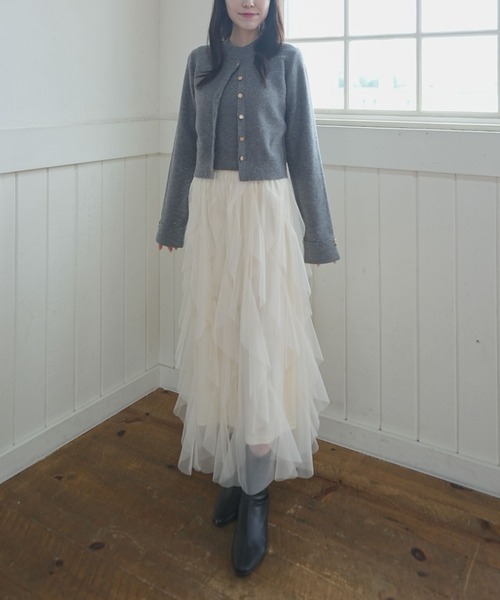 archives（アルシーヴ）の「金ボタンラメニットアンサンブル（アンサンブル・レディース・グレー/ワイン/アイボリー/ミント・MEDIUM）」の17枚目の写真