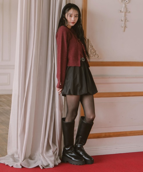 archives（アルシーヴ）の「金ボタンラメニットアンサンブル（アンサンブル・レディース・グレー/ワイン/アイボリー/ミント・MEDIUM）」の12枚目の写真