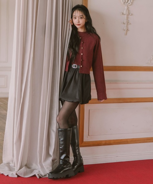 archives（アルシーヴ）の「金ボタンラメニットアンサンブル（アンサンブル・レディース・グレー/ワイン/アイボリー/ミント・MEDIUM）」の13枚目の写真