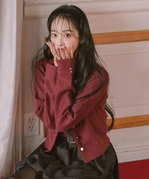 archives（アルシーヴ）の「金ボタンラメニットアンサンブル（アンサンブル・レディース・グレー/ワイン/アイボリー/ミント・MEDIUM）」の10枚目の写真