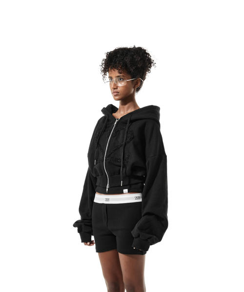 222(イトゥドゥル)の「HOODIE 002 (BLACK)(パーカー・レディース・ブラック・FREE)」の7枚目の写真