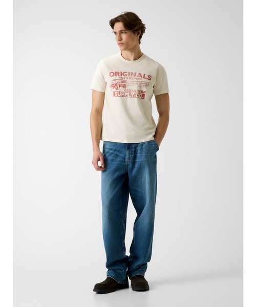 Guess(ゲス)の「GUESS Originals Auto Repair Muscle Tee Tシャツ(Tシャツ/カットソー・メンズ・ホワイト系その他/ブラック・SMALL/X-LARGE/LARGE/MEDIUM)」の10枚目の写真