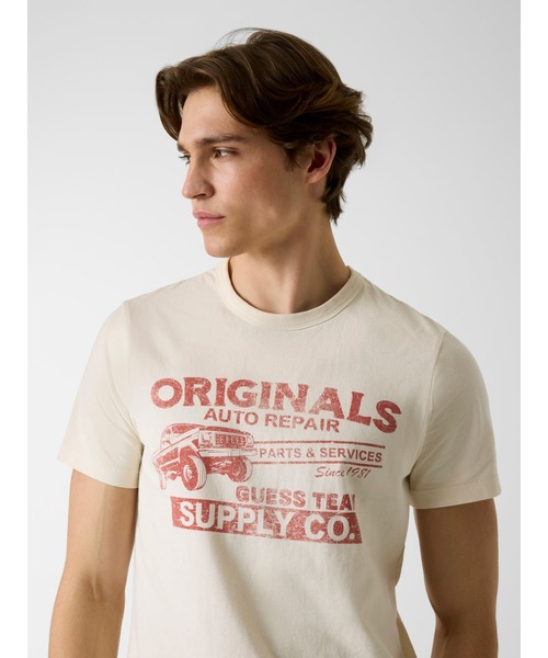 Guess(ゲス)の「GUESS Originals Auto Repair Muscle Tee Tシャツ(Tシャツ/カットソー・メンズ・ホワイト系その他/ブラック・SMALL/X-LARGE/LARGE/MEDIUM)」の11枚目の写真