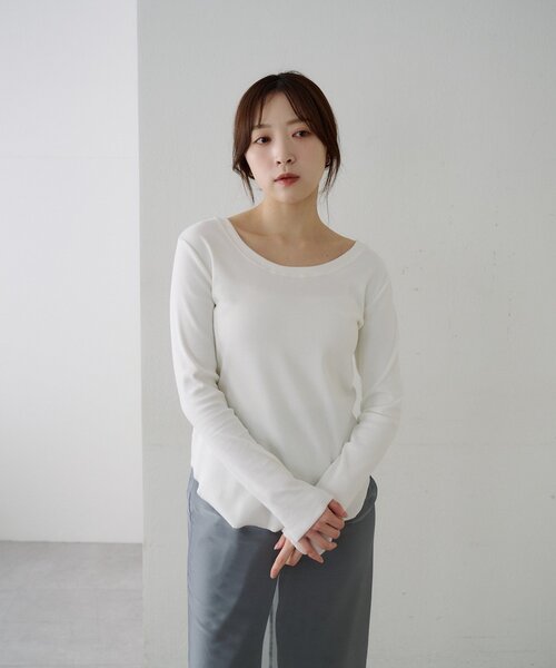 SHENERY（シーナリー）の「ベアテレコロングスリーブカットソー（Tシャツ/カットソー・レディース・ブラック/グレー/ホワイト・FREE）」の9枚目の写真