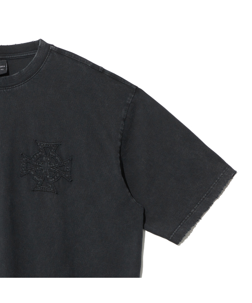 WANGGWAN（ワングァン）の「エチッドクロスウォッシングTシャツ(ブラック)（Tシャツ/カットソー・メンズ・その他・LARGE/MEDIUM/SMALL）」の4枚目の写真