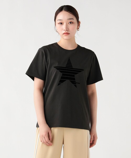 BEAMS HEART（ビームスハート）の「フロッキー スター Tシャツ（Tシャツ/カットソー・レディース・オフホワイト/チャコールグレー/ネイビー・MEDIUM/LARGE）」の3枚目の写真