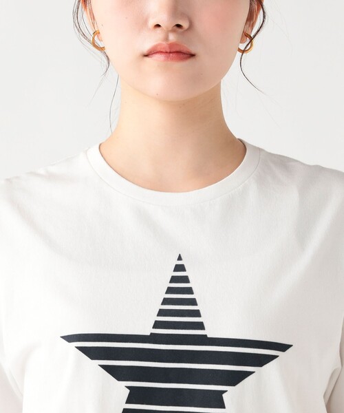BEAMS HEART（ビームスハート）の「フロッキー スター Tシャツ（Tシャツ/カットソー・レディース・オフホワイト/チャコールグレー/ネイビー・MEDIUM/LARGE）」の16枚目の写真