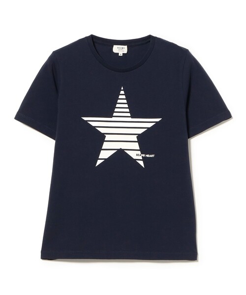 BEAMS HEART（ビームスハート）の「フロッキー スター Tシャツ（Tシャツ/カットソー・レディース・オフホワイト/チャコールグレー/ネイビー・MEDIUM/LARGE）」の7枚目の写真
