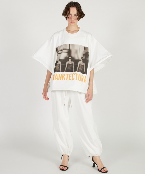 PRANK PROJECT(プランクプロジェクト)の「【Pre-Order】裾ボーンTシャツ / Wire Hem Big Tee(Tシャツ/カットソー・レディース・チャコールグレー/ホワイト・FREE)」の3枚目の写真