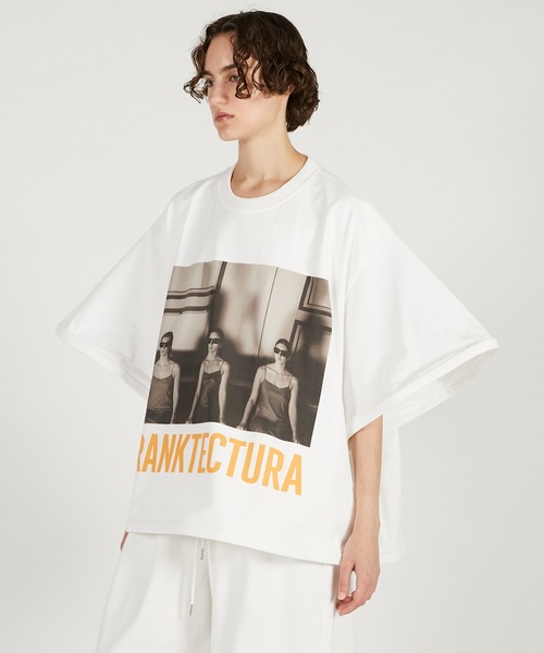 PRANK PROJECT(プランクプロジェクト)の「【Pre-Order】裾ボーンTシャツ / Wire Hem Big Tee(Tシャツ/カットソー・レディース・チャコールグレー/ホワイト・FREE)」の6枚目の写真