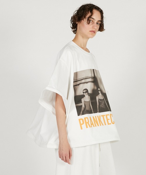 PRANK PROJECT(プランクプロジェクト)の「【Pre-Order】裾ボーンTシャツ / Wire Hem Big Tee(Tシャツ/カットソー・レディース・チャコールグレー/ホワイト・FREE)」の8枚目の写真