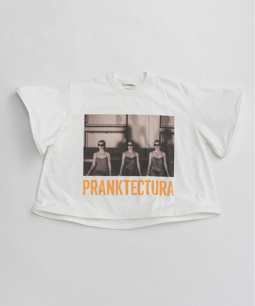 PRANK PROJECT(プランクプロジェクト)の「【Pre-Order】裾ボーンTシャツ / Wire Hem Big Tee(Tシャツ/カットソー・レディース・チャコールグレー/ホワイト・FREE)」の13枚目の写真