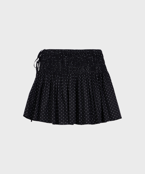 ALKI ALKA(アルキアルカ)の「Smocked Dot Skirt (Black)(スカート・レディース・ブラック・FREE)」の3枚目の写真