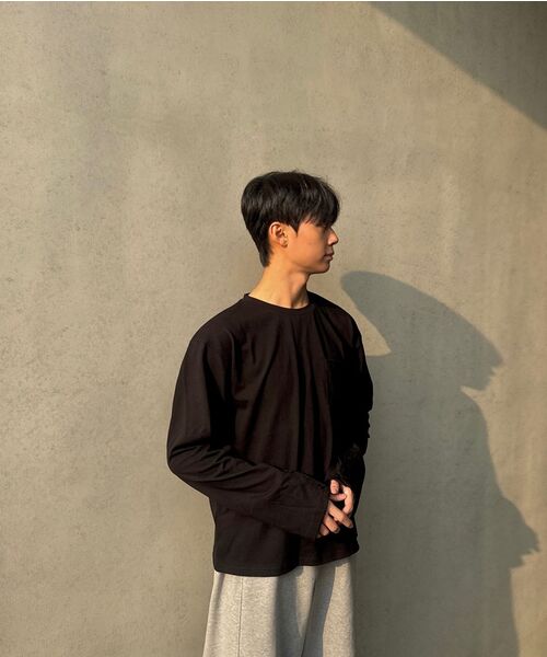 UNLOADER（アンローダー）の「スリーボタンセミクロップロングスリーブ[ブラック]（Tシャツ/カットソー・メンズ・その他・X-LARGE）」の4枚目の写真