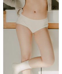 SOOPUI（スープイ）の「Ribbed modal panties in cream（ショーツ）」