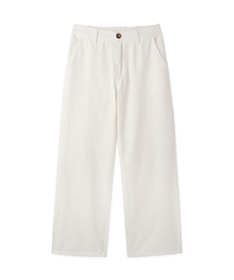 BLACKBROWN（ブラックブラウン）の「セミワイドフィットコットンパンツ [アイボリー]（その他パンツ）」