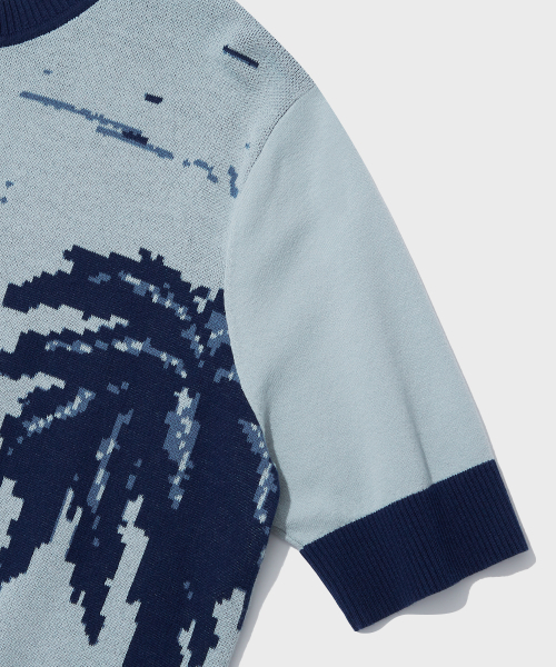 OUTSTANDING(アウトスタンディング)の「HS JACQUARD KNIT PALM TREE_NAVY(Tシャツ/カットソー・レディース・その他・SMALL/MEDIUM/LARGE)」の4枚目の写真