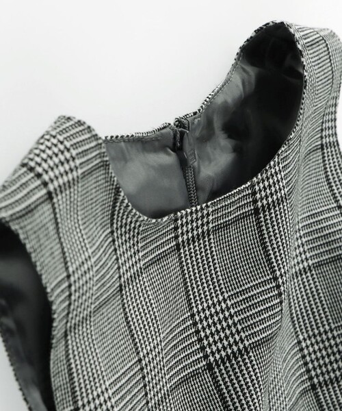 BRANSHES(ブランシェス)の「【フォーマル】グレンチェック裾レースジャンパースカート(ジャンパースカート・キッズ・グレー・120/130/110)」の9枚目の写真